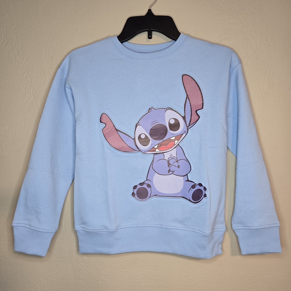Hybrid Apparel Disney Stitch Blue Sweatshirt Size 7/8 Crewneck